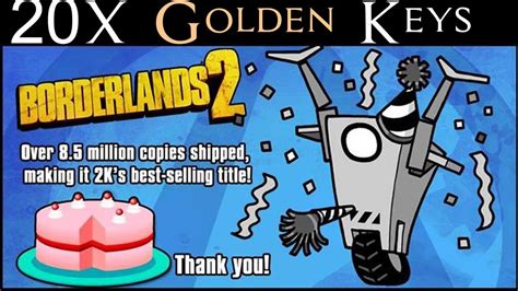 Shift codes for TWENTY 20★ Golden Keys Borderlands 2 July 2014 - YouTube