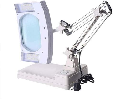 ZHTY Magnifier with LED Light, Reading 10X Magnifying Lamp Table with ...