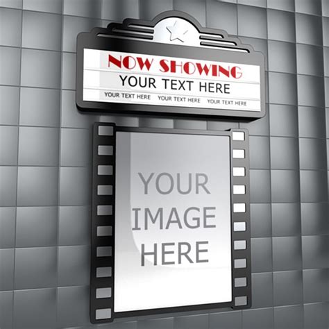 3d movie theater marquee poster model