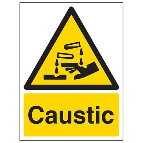 Caustic - Portrait | Safety Signs 4 Less