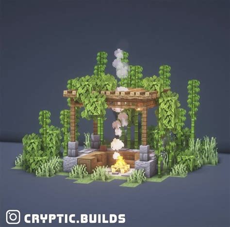 minecraft campfire | Minecraft designs, Minecraft construction, Minecraft garden