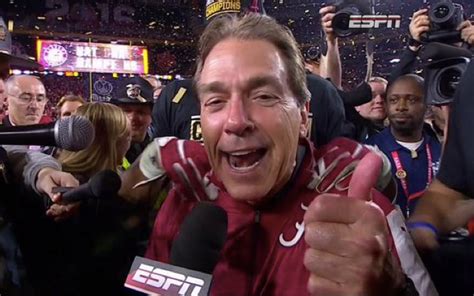 LOOK: Nick Saban is all smiles after Bama's National Championship win ...