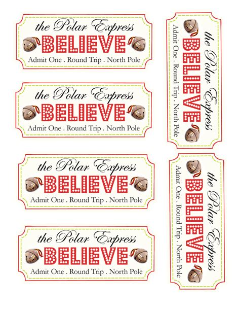 Polar express ticket template printable – Artofit