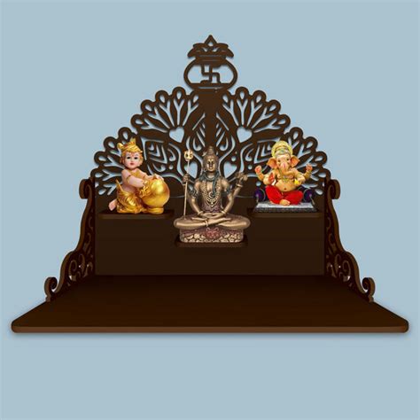 Swastika Kalash Symbol of Hindu Religious Wall Hanging Wooden Temple ...