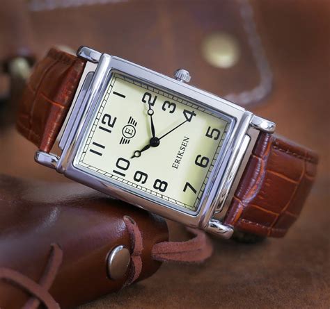 Men's Rectangular Vintage Retro Analog Dress Watch - Etsy