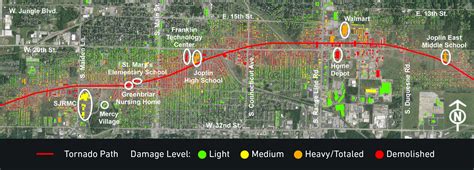 Joplin Tornado Path Map