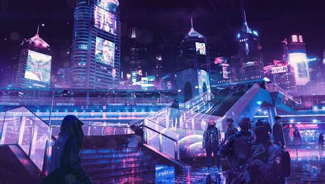 View 25 Futuristic Anime City Wallpaper 4K