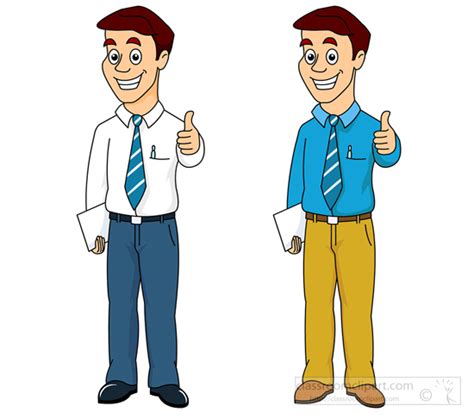 People Clipart - man-with-thumbs-up-sign - Classroom Clipart