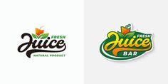 Fresh fruit and juice bar logo design template. | Juice bar, Bar logo ...