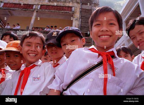 Vietnamese school boys wearing school uniform, Vietnam Stock Photo - Alamy