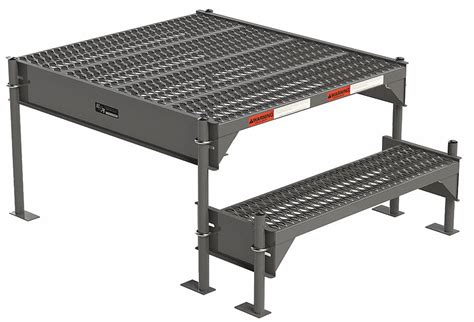 GRAINGER APPROVED Work Platform, Steel, Single Access Platform Style ...