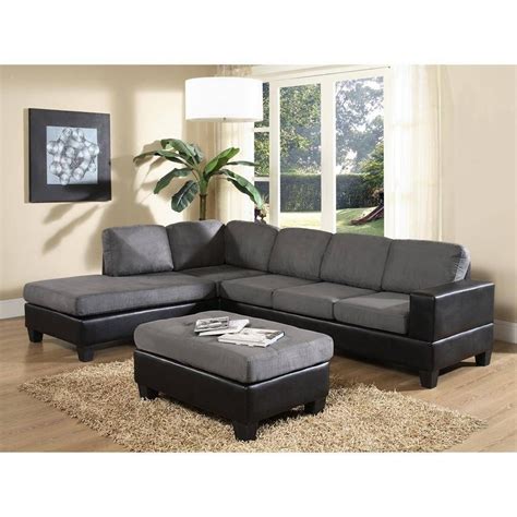 15 Photos Black Microfiber Sectional Sofas