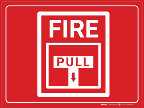 Fire Alarm Pull Station - Floor Marking Sign | Creative Safety Supply