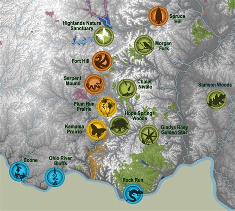 Preserve Map - The Arc of Appalachia Preserve System | Appalachia, Field trip, Map