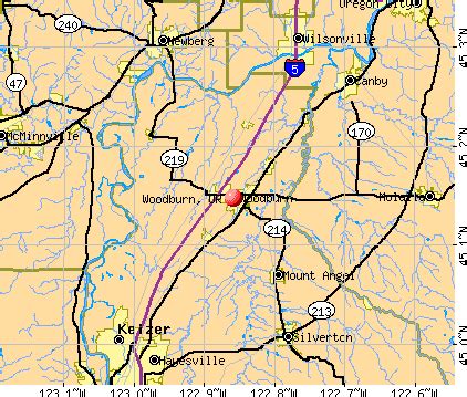 Woodburn Oregon Map | World Map Gray