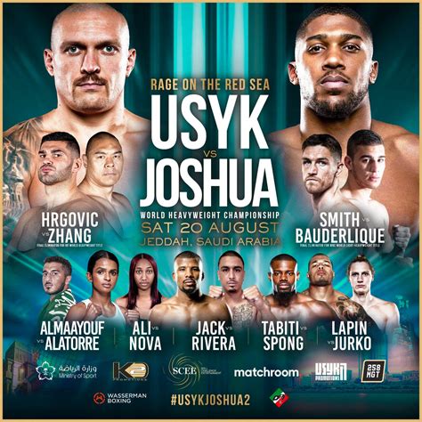 RAGE ON THE RED SEA’ USYK VS. JOSHUA 2 UNDERCARD CONFIRMED