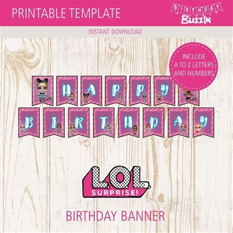 LOL Surprise Doll Printable Banner