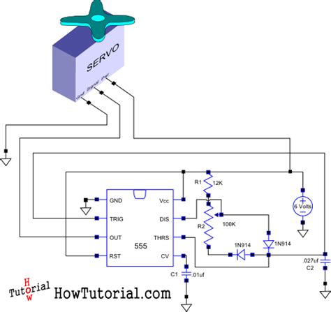 Stunning Servo Motor Control Circuit Using 555 Induction Wiring