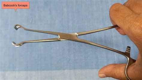 Gynecology Babcock forceps instrument uses real - YouTube