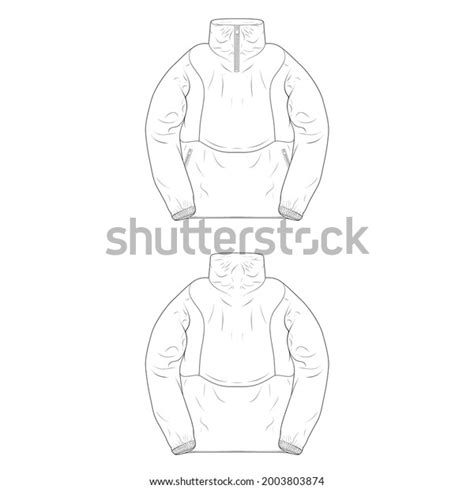 Windbraker Jacket Drawing Windbraker Jacket Sketch Stock Vector ...