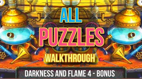 Darkness and Flame 4 - Bonus - All puzzles - YouTube