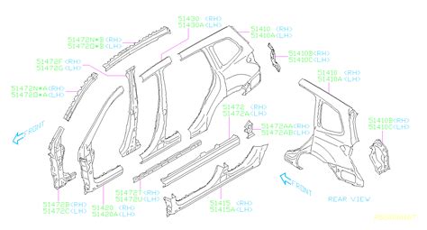 Subaru Forester Quarter Panel (Right, Rear, Outer) - 51439SG0019P | Kirby Subaru, Ventura CA