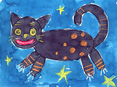 Another Folk Art Cat - Art Projects for Kids