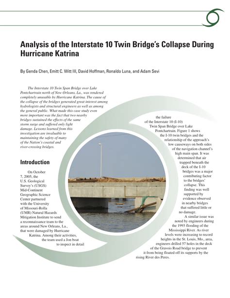 (PDF) Analysis of the Interstate 10 Twin Bridge's Collapse During ...