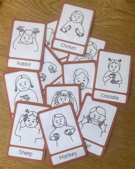 12 Printable Animal Makaton Flash Cards Babies, Toddlers and Pre-schoolers EYFS Instant Digital ...