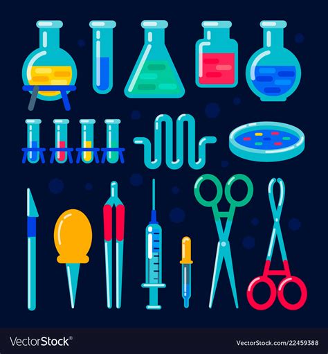 Chemical equipment for experiment Royalty Free Vector Image