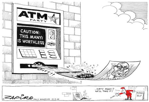 Zapiro on Twitter: "Zapiro's cartoon published @dailymaverick (10 May 2023) on Transaction #ATM ...