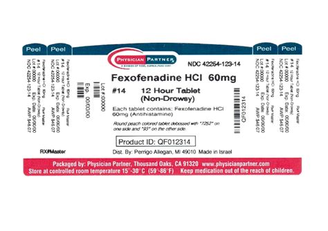 Fexofenadine Hydrochloride Information, Side Effects, Warnings and Recalls