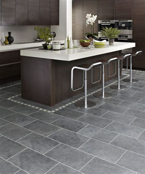 Dark Floor Tiles Kitchen | Grey kitchen floor, Kitchen flooring, Grey kitchen tiles