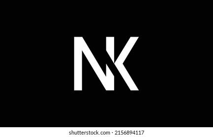 Nk Letter Logo Design Nk Logo Stock Vector (Royalty Free) 2156894117 ...