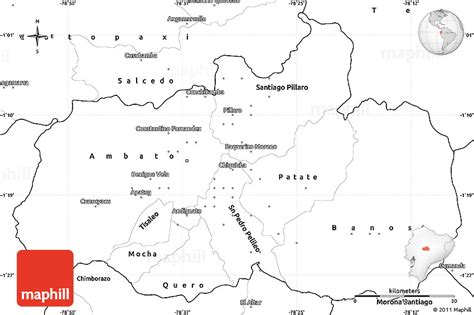 Blank Simple Map of Tungurahua