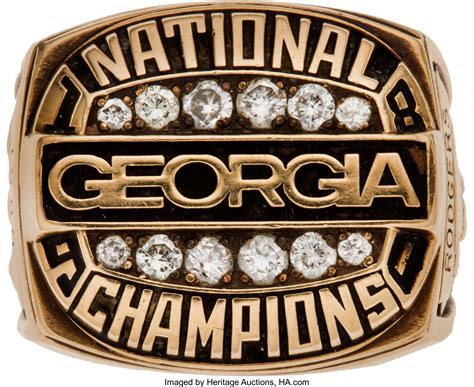 1980 Georgia Bulldogs National Championship Ring.... Football | Lot ...