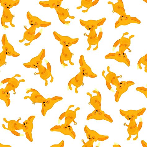 Premium Vector | Fox with big ears animals pattern seamless vector ...