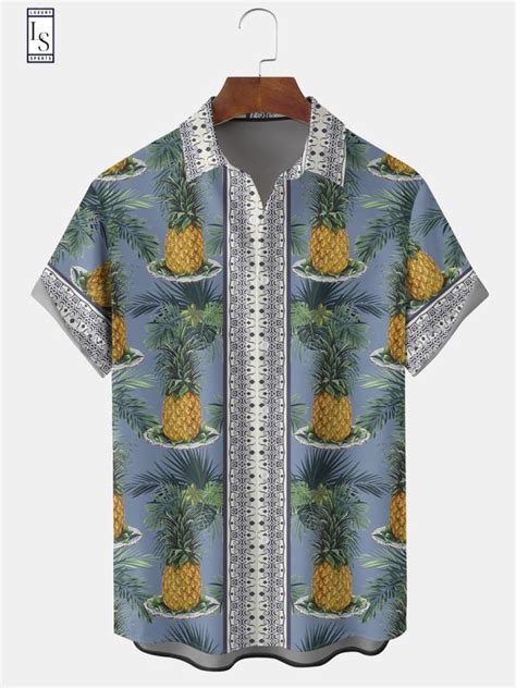 Vintage Pineapple Hawaiian Shirt - HomeFavo