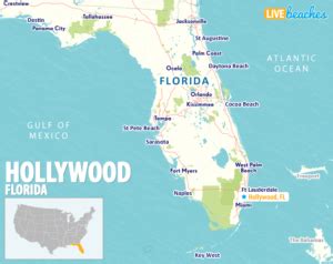 Map of Hollywood Beach, Florida - Live Beaches