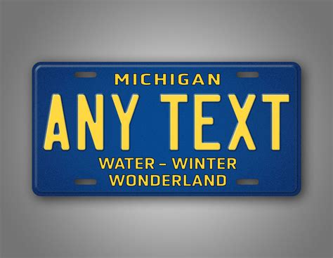 Custom Michigan Water Winter Wonderland Personalized License Plate ...