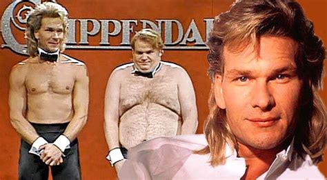 Patrick Swayze And Chris Farley Make Hysterical Chippendale Debut In Iconic Skit | Chippendales ...