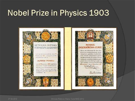 Marie Curie Nobel Prize Diploma