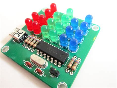 Binary Clock Kit with Red, Green and Blue Lights from applemountain on Tindie