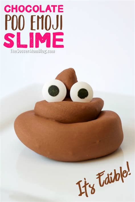 Chocolate Poop Emoji Slime (It's Edible!) - The Soccer Mom Blog