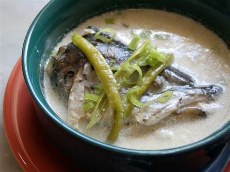 Fish head soup with coconut cream