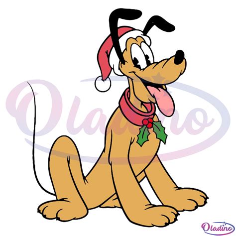 Christmas Cute Pluto SVG Digital File Disney Svg, Mickey Svg - Oladino