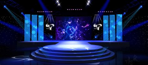 Colorful Stage Background Banner Decoration, Beautiful, Colorful, Light Background Image for ...