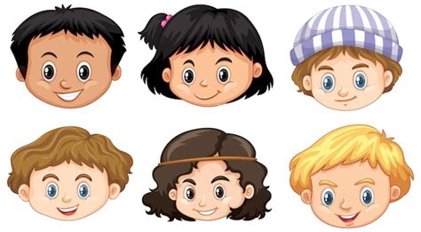 Cartoon Big Head Face Clipart For Kids