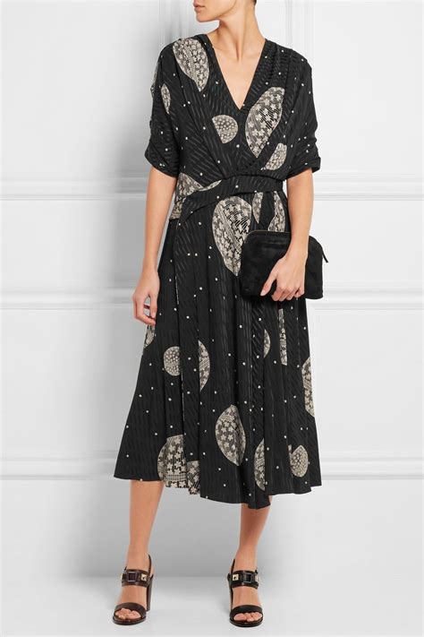 Adeam | Draped printed silk dress | NET-A-PORTER.COM