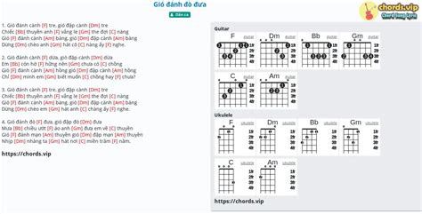 Chord: Gió đánh đò đưa - tab, song lyric, sheet, guitar, ukulele | chords.vip